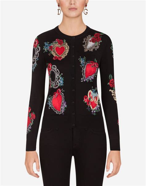 dolce gabbana cardigan women|Women's Dolce&Gabbana Cardigan Sweaters .